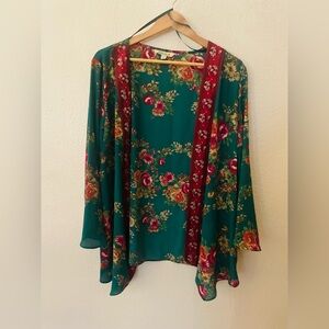 Pioneer Woman Shark Bite Open Front Sheer Topper Cardigan Womens S/M NWT New